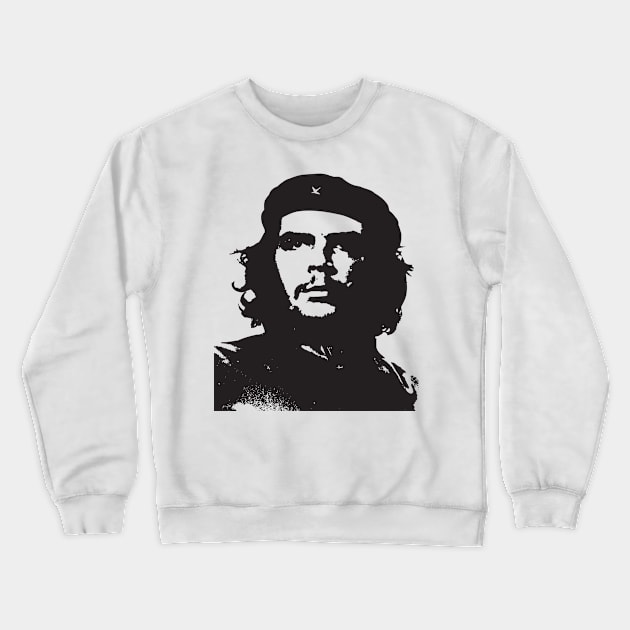 Che Guevara: Ernesto Che Guevara Black Vector Design Crewneck Sweatshirt by Jarecrow 